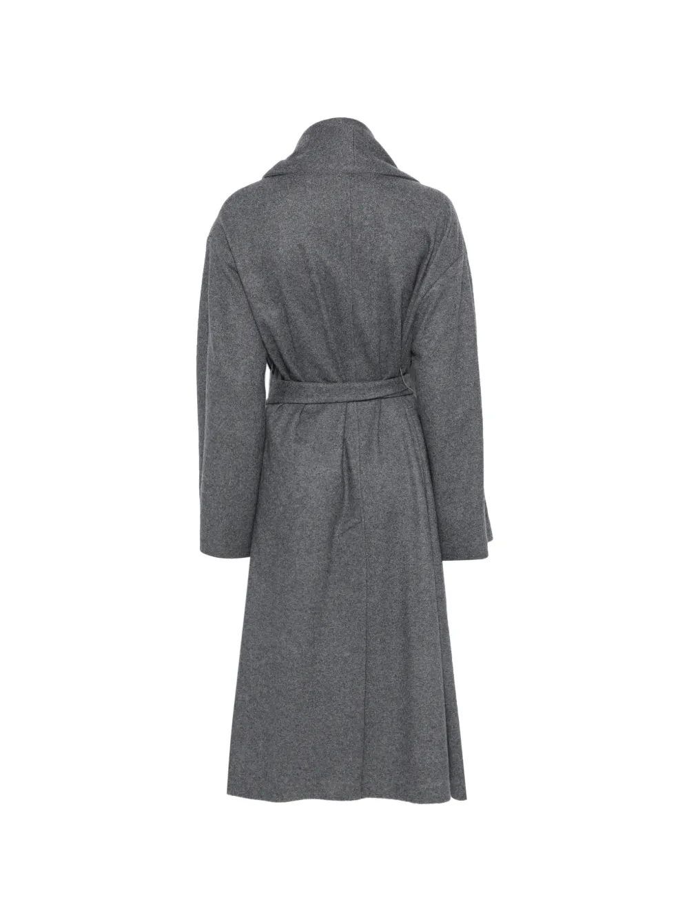 Colombo belted shawl-collar coat Grijs