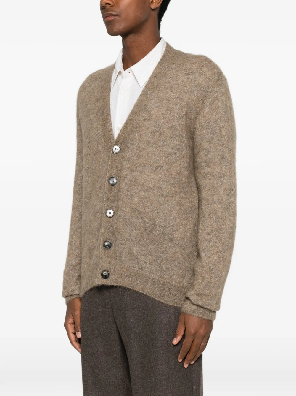 AMARANTO Button-up vest met V-hals Beige