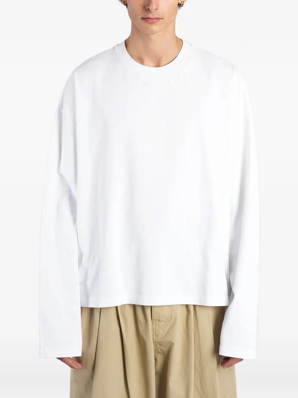 Marni logo-embroidered T-shirt - Blanc Marni logo-embroidered T-shirt - Blanc