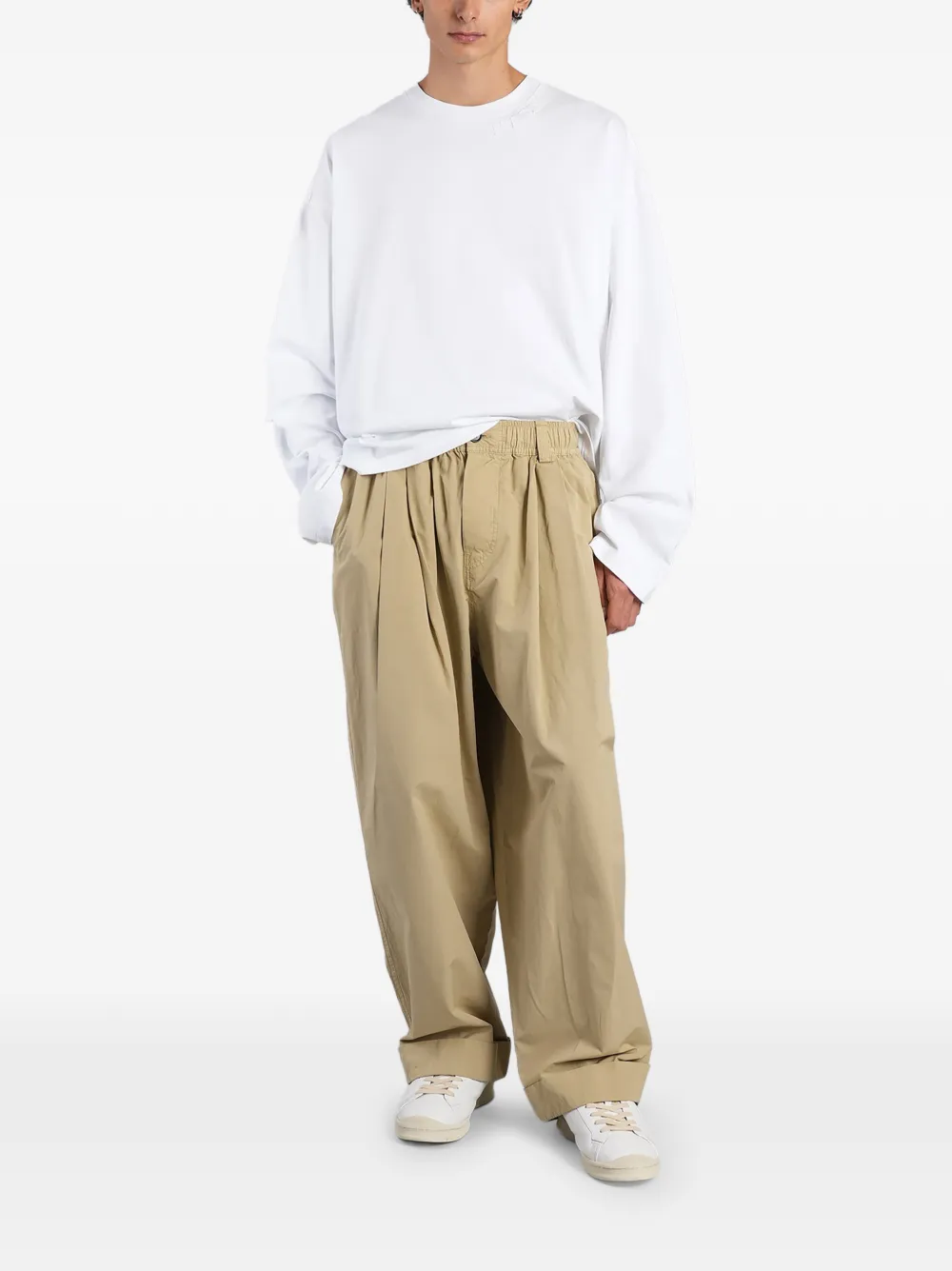 Marni T-shirt met geborduurd logo Wit