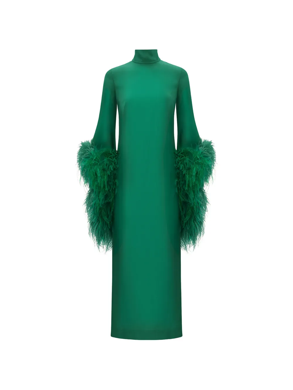Taller Marmo Del Rio feather-trim dress - Verde