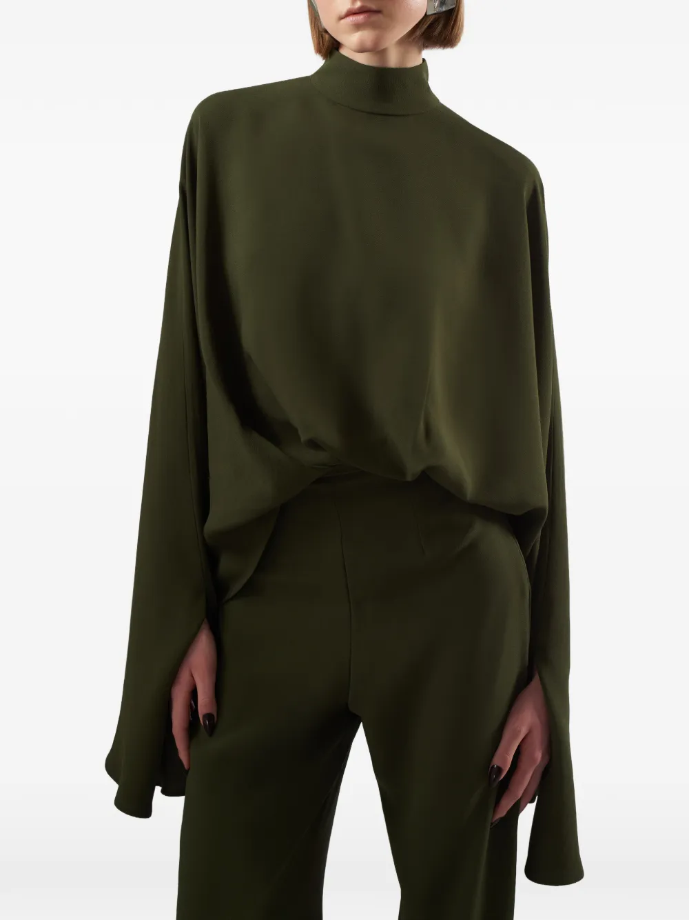 Taller Marmo Eolia jumpsuit met capemouwen Groen