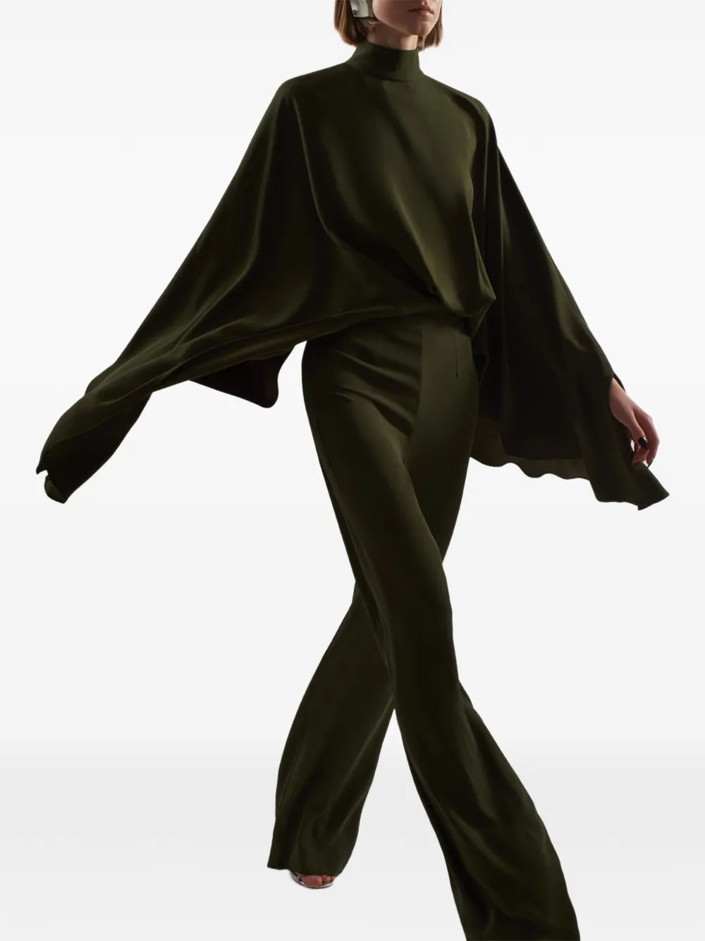 Taller Marmo Eolia jumpsuit met capemouwen Groen
