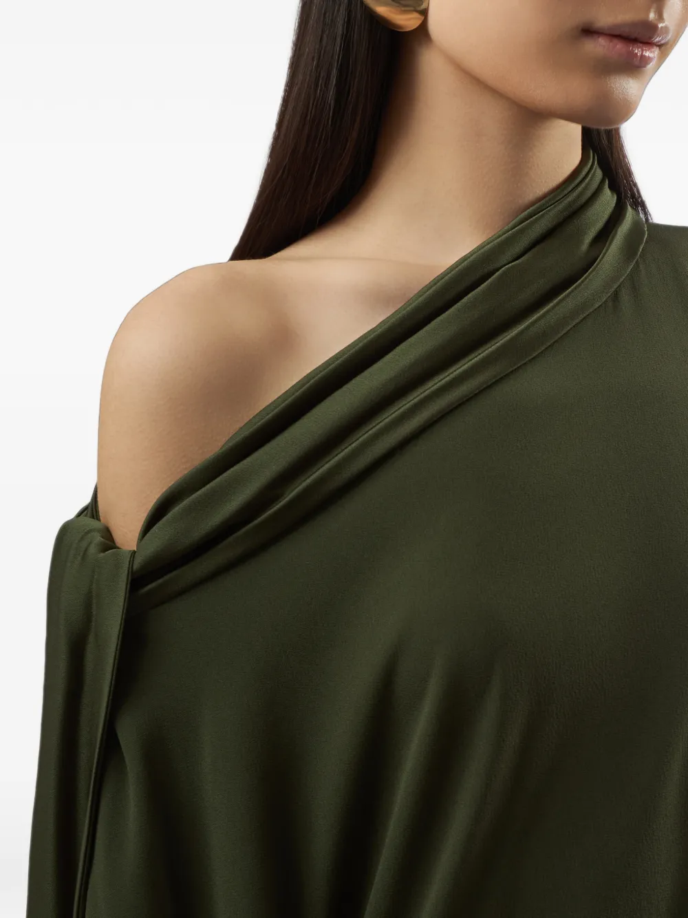 Taller Marmo Maar midi-jurk met franje afwerking Groen
