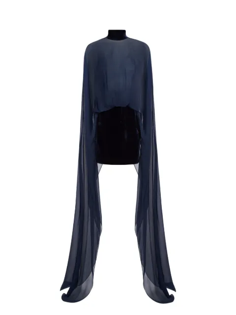Taller Marmo Valkyria cape-sleeve mini dress