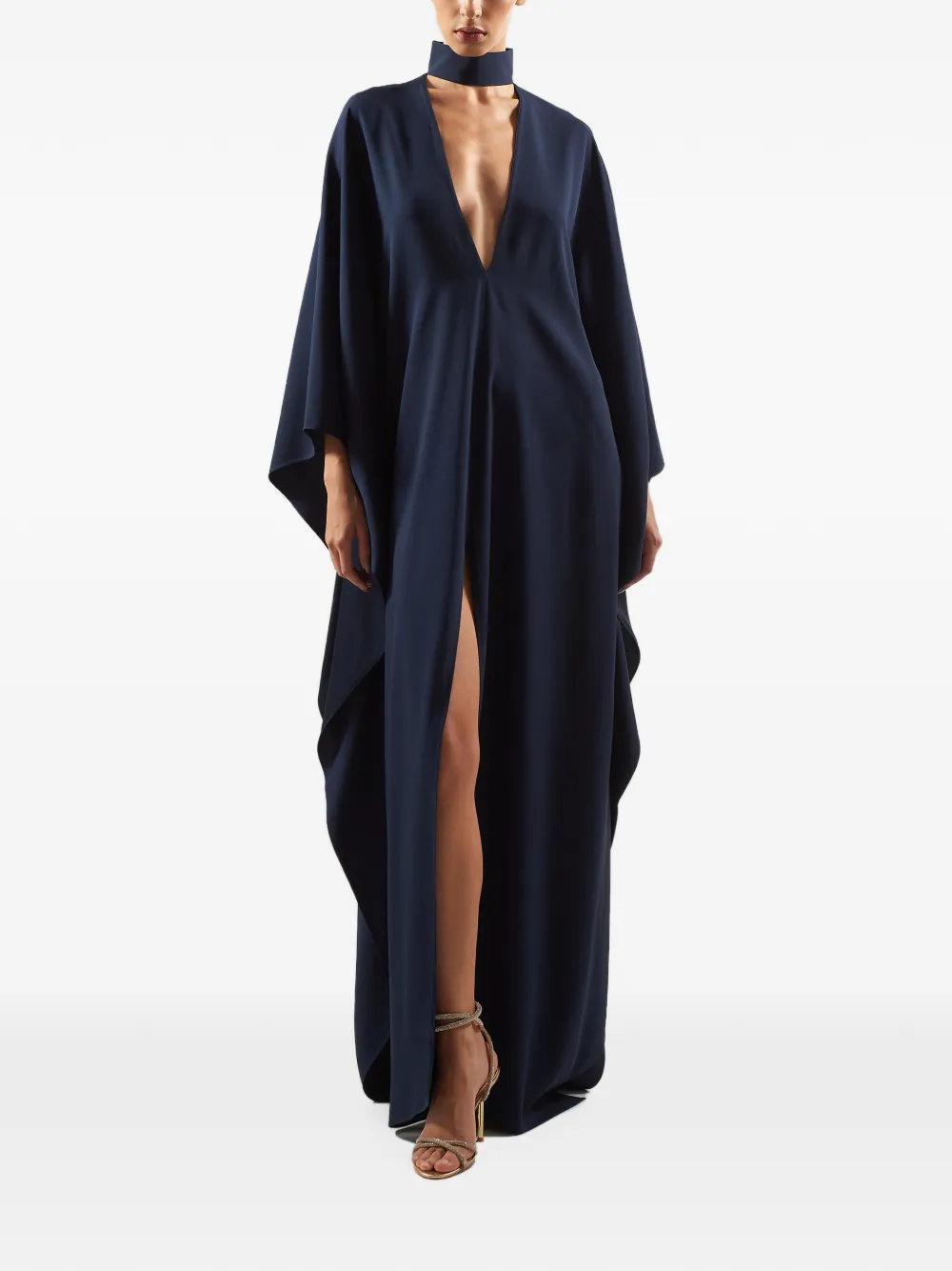 Taller Marmo OOO crepe maxi dress Blauw