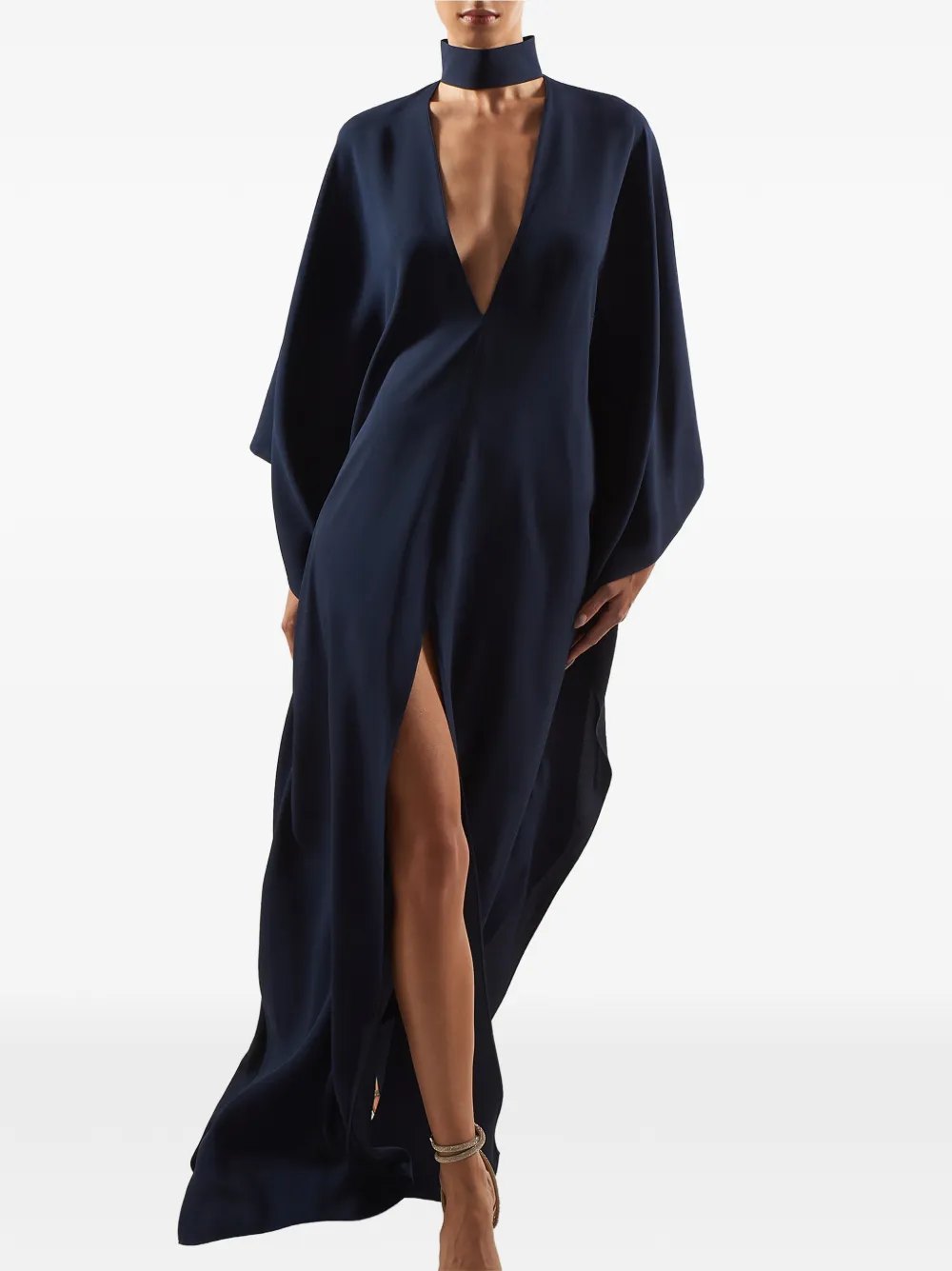 Taller Marmo OOO crepe maxi dress Blauw