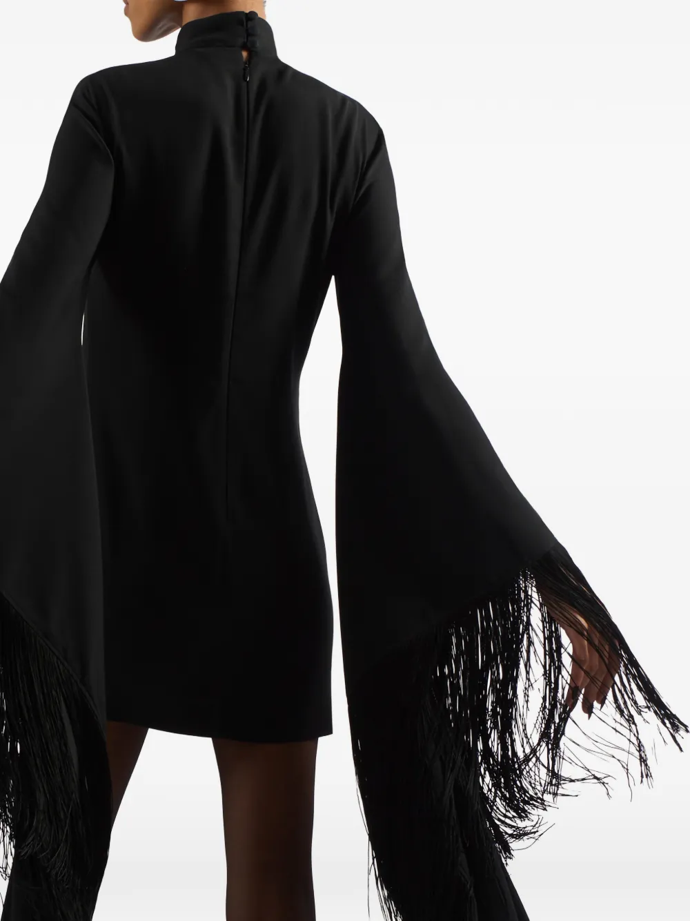 Taller Marmo Dragon mini-jurk met franje afwerking Zwart
