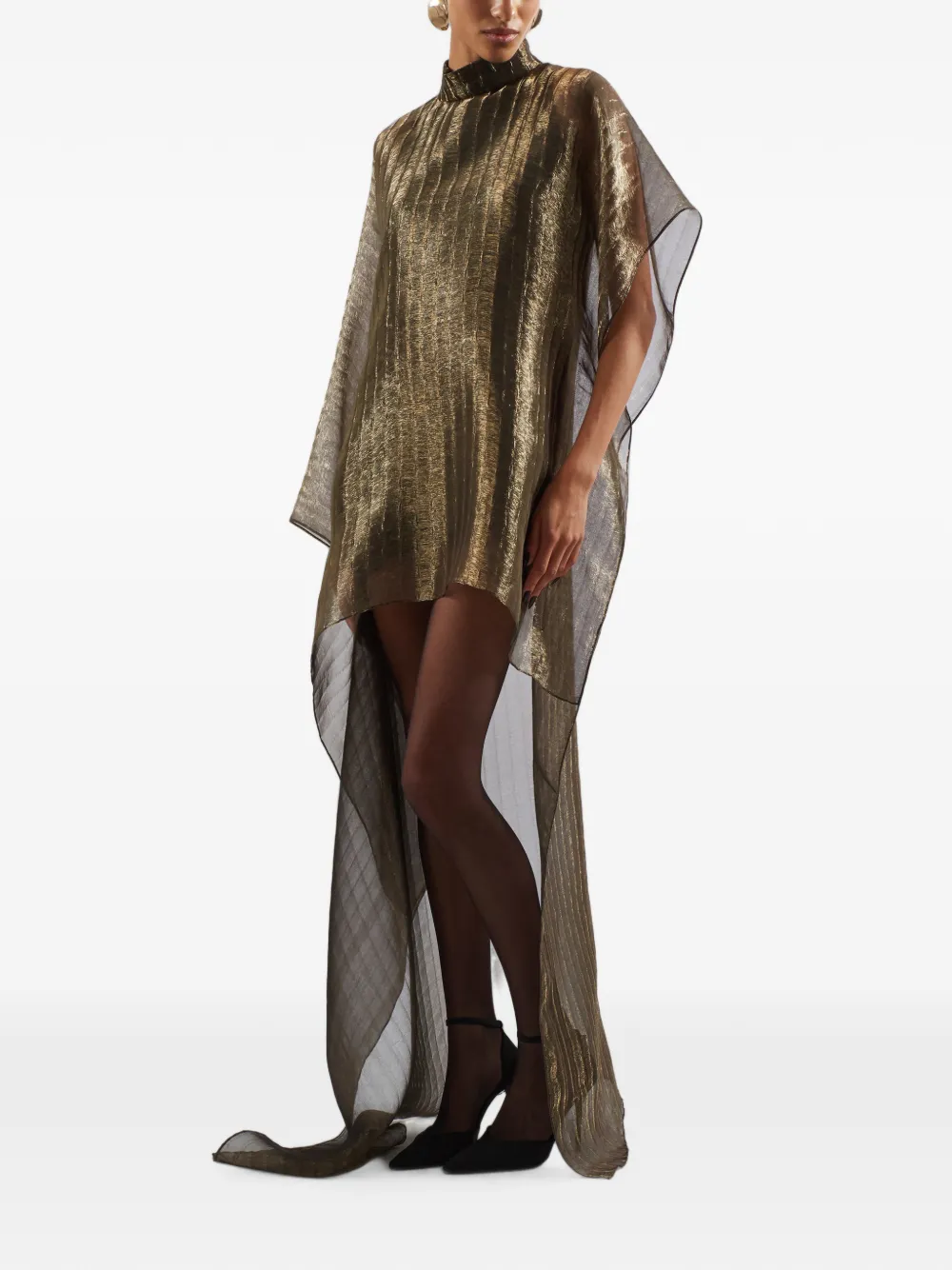 Taller Marmo Dallas high-low tuniek mini-jurk Goud