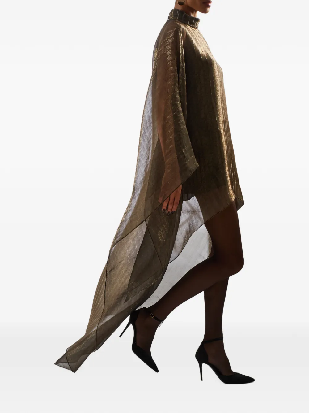 Taller Marmo Dallas high-low tuniek mini-jurk Goud