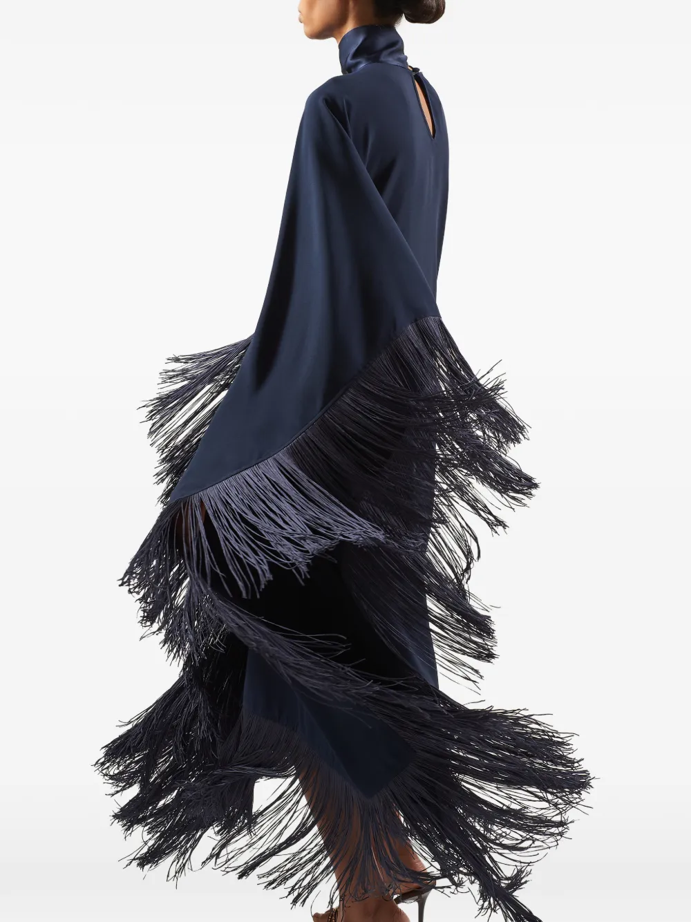 Taller Marmo Mrs Ross fringed maxi dress Blauw