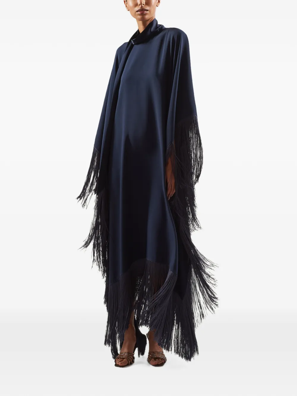Taller Marmo Mrs Ross fringed maxi dress Blauw