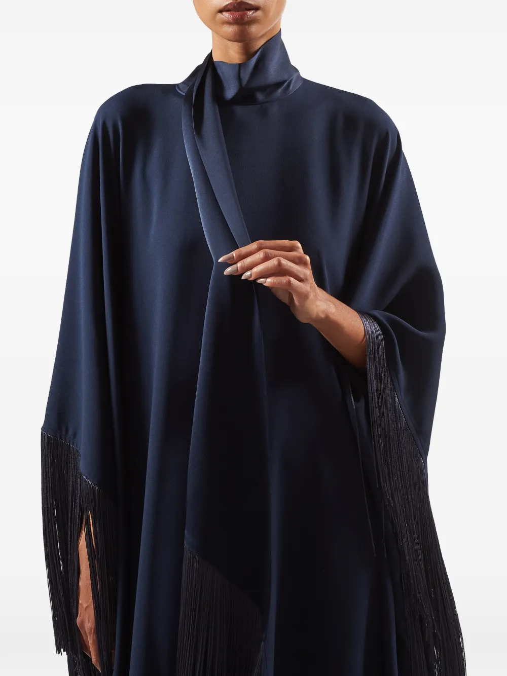 Taller Marmo Mrs Ross fringed maxi dress Blauw