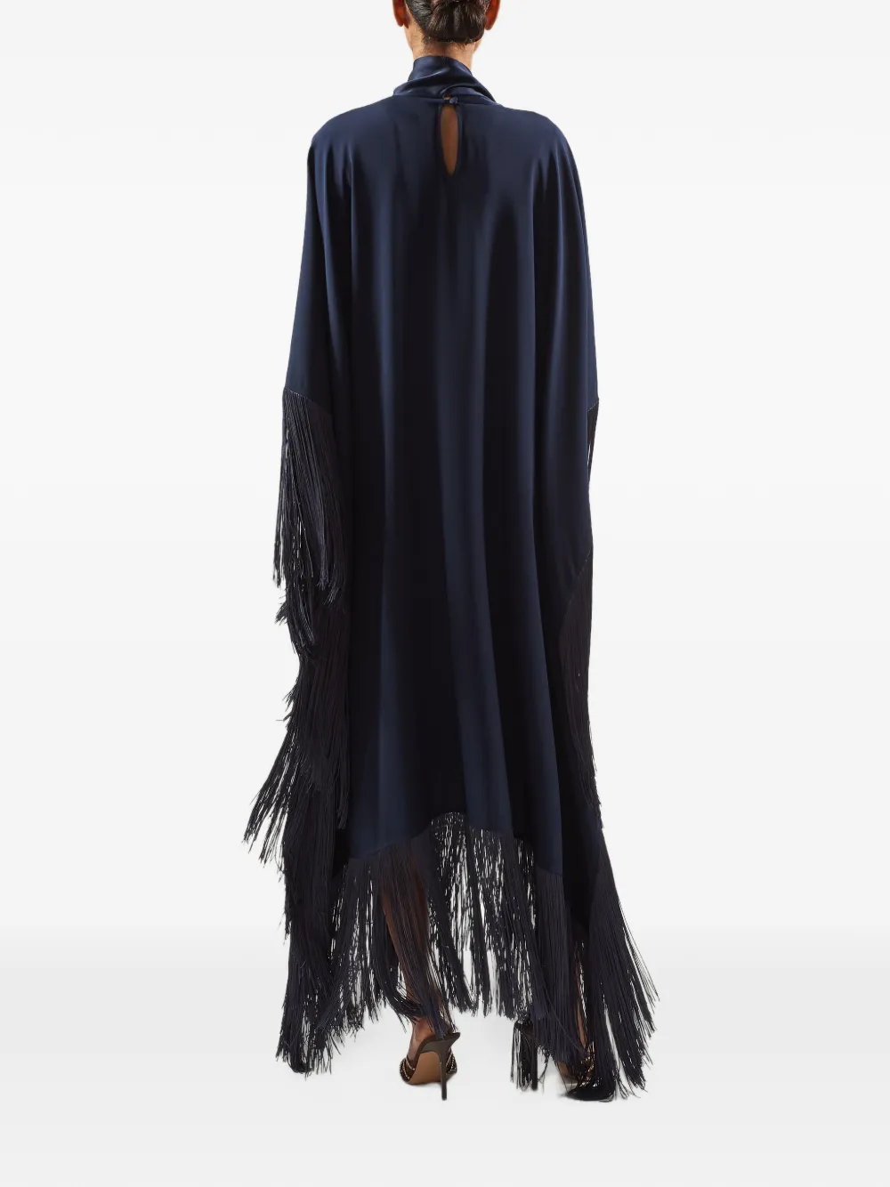 Taller Marmo Mrs Ross fringed maxi dress Blauw