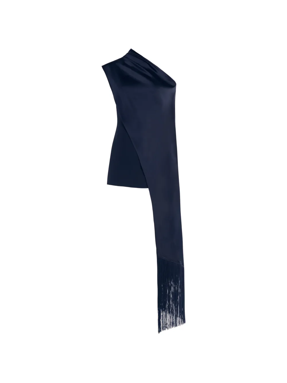 Taller Marmo Berenson fringed asymmetric mini dress - Blu