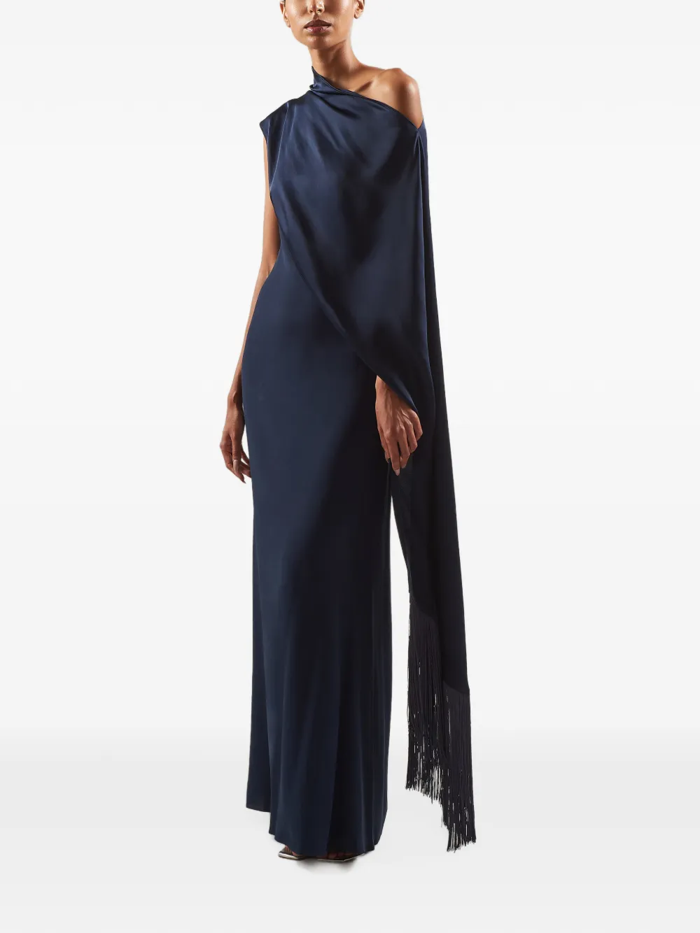 Taller Marmo Berenson maxi-jurk met franje Blauw