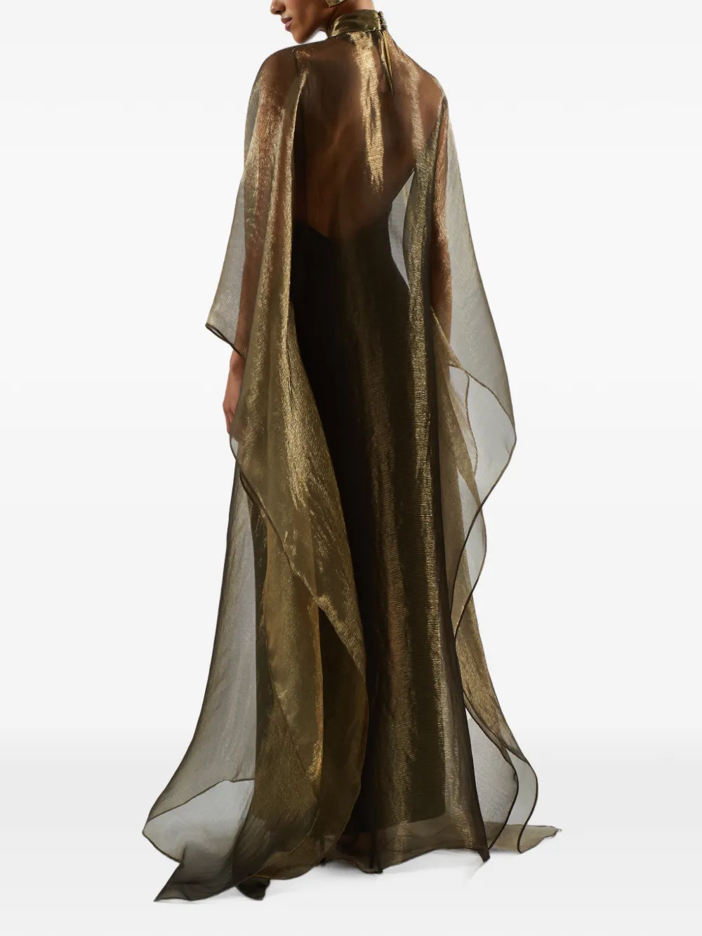 Taller Marmo Sphinx maxi-jurk met metallic effect Goud