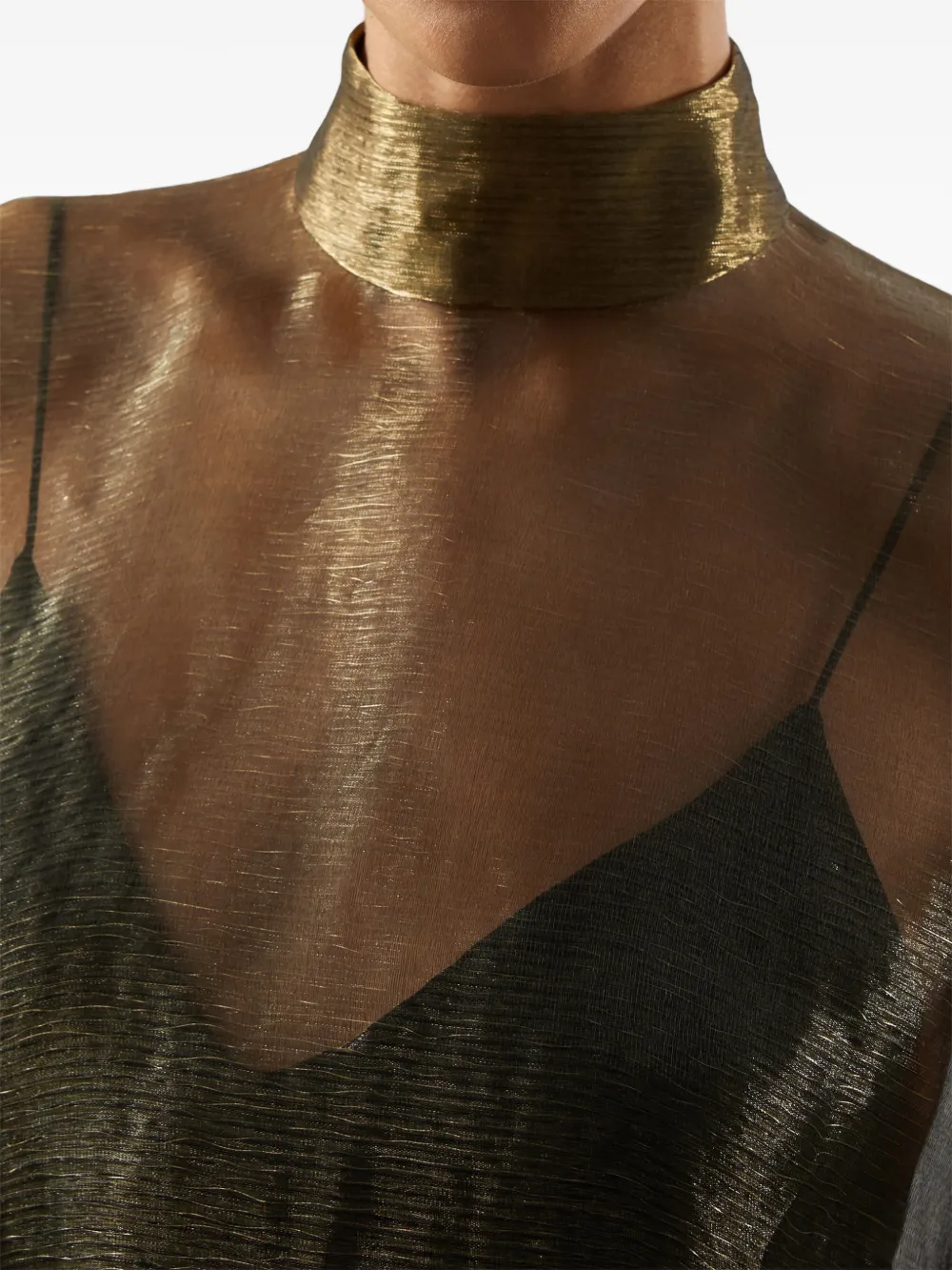 Taller Marmo Sphinx maxi-jurk met metallic effect Goud