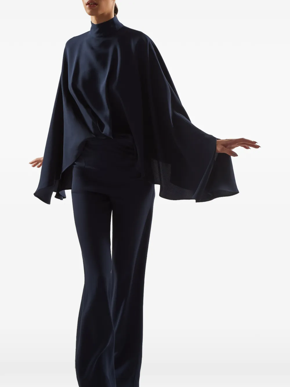 Taller Marmo Eolia jumpsuit met capemouwen Blauw