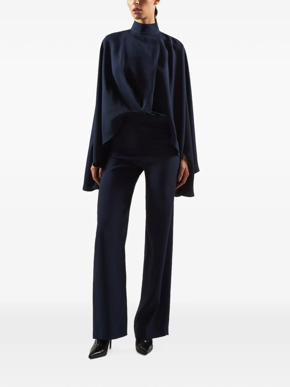 Taller Marmo Eolia jumpsuit met capemouwen Blauw
