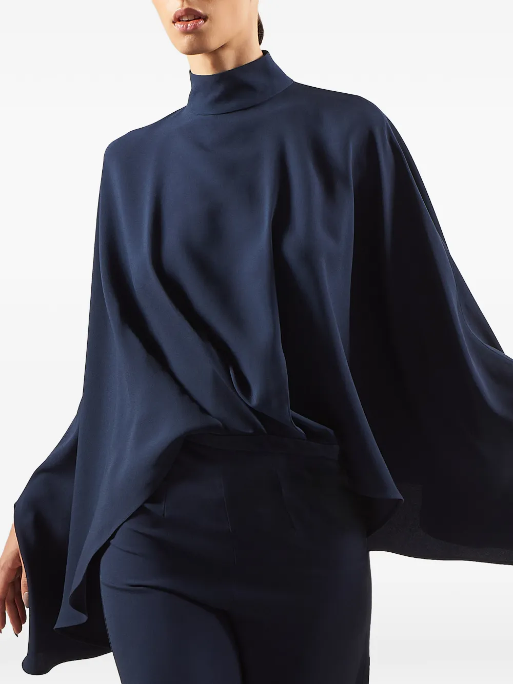 Taller Marmo Eolia jumpsuit met capemouwen Blauw