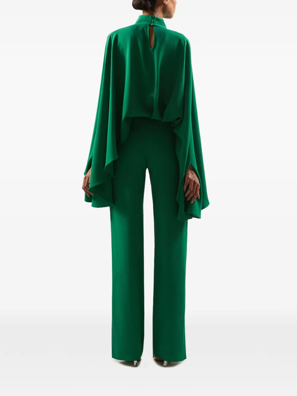 Taller Marmo Eolia jumpsuit met capemouwen Groen