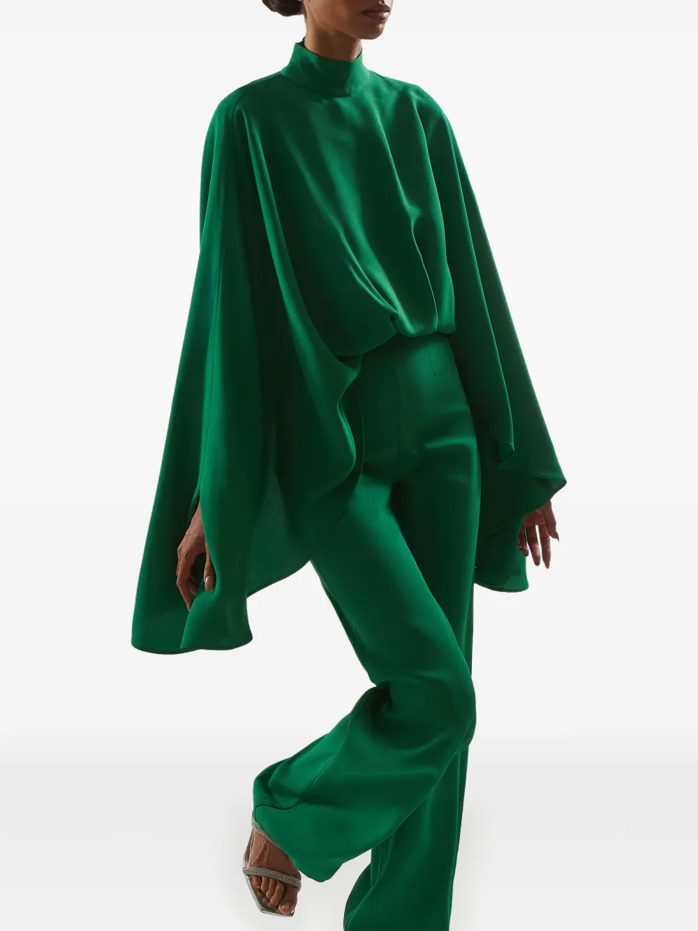 Taller Marmo Eolia jumpsuit met capemouwen Groen