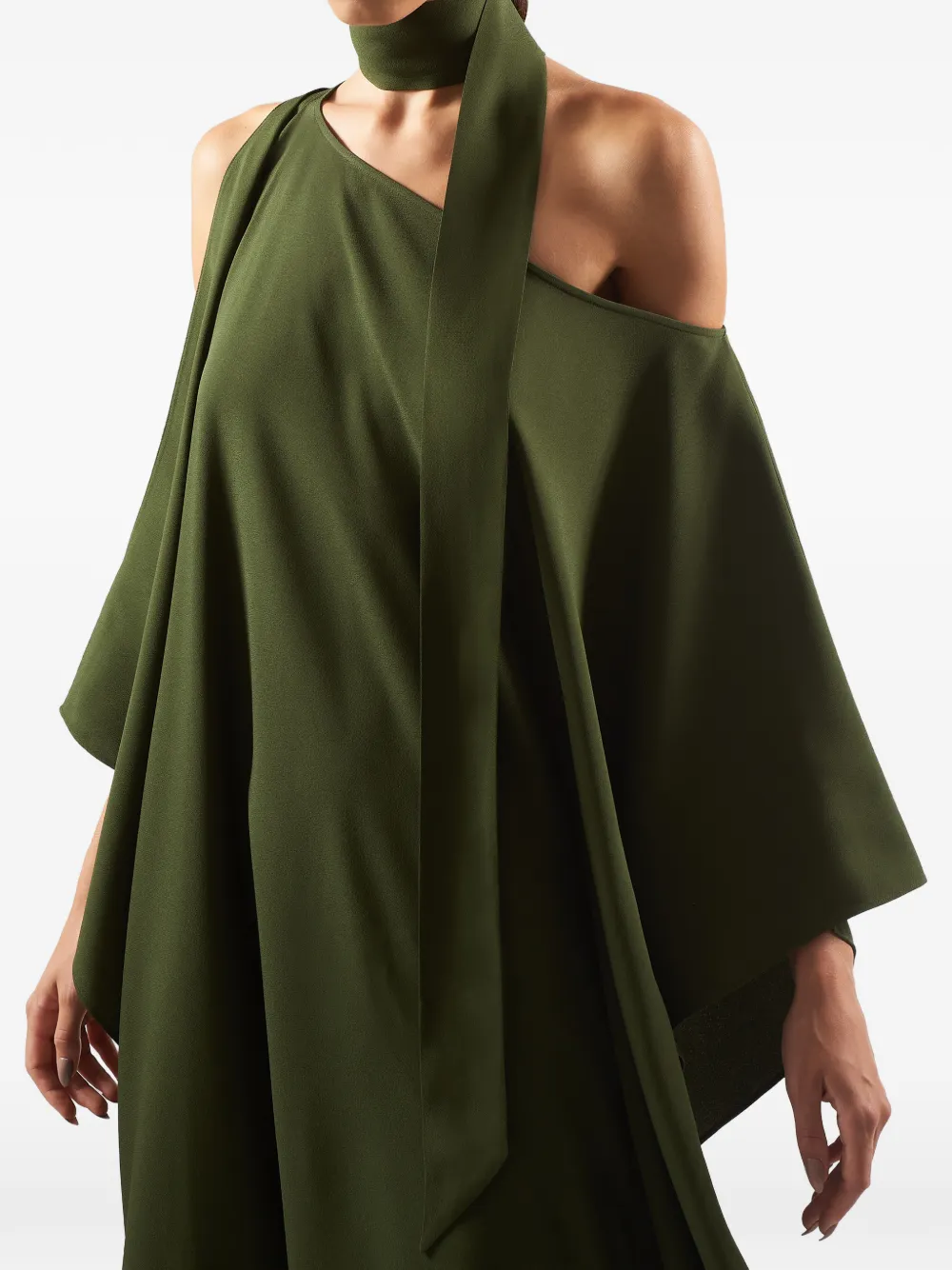 Taller Marmo Barths scarf-detail maxi dress Groen