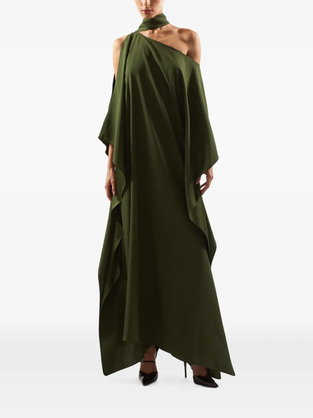 Taller Marmo Barths scarf-detail maxi dress Groen