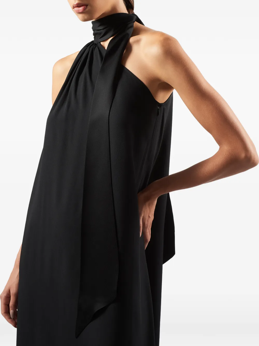 Taller Marmo Astor halterneck maxi dress Zwart