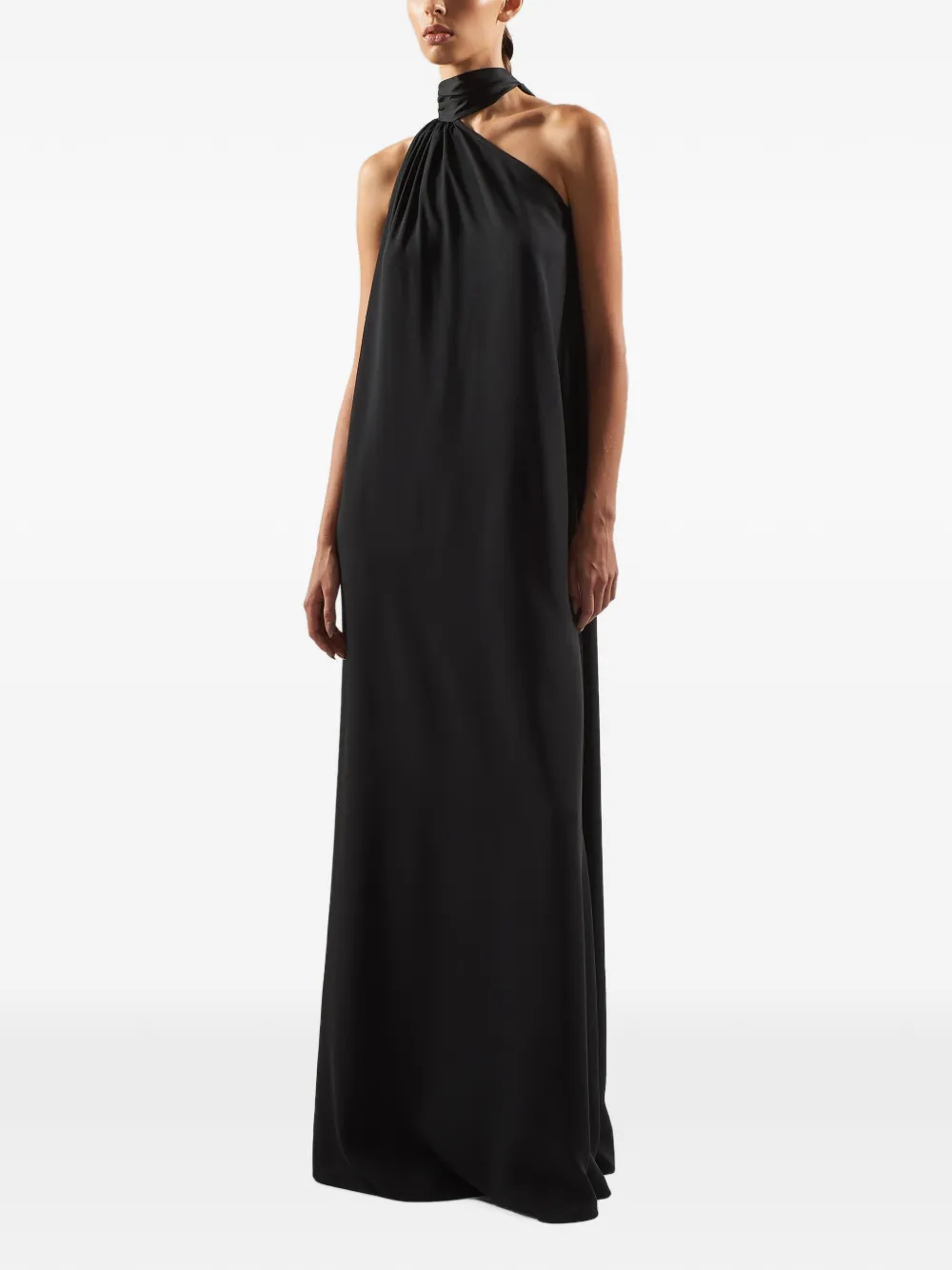 Taller Marmo Astor halterneck maxi dress Zwart