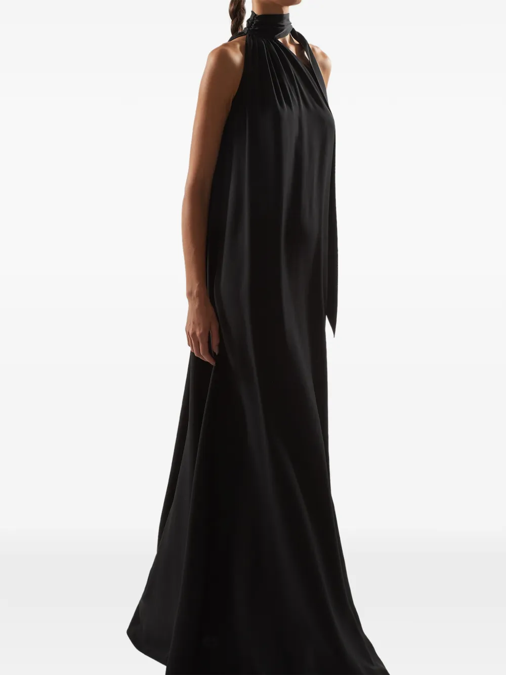 Taller Marmo Astor halterneck maxi dress Zwart