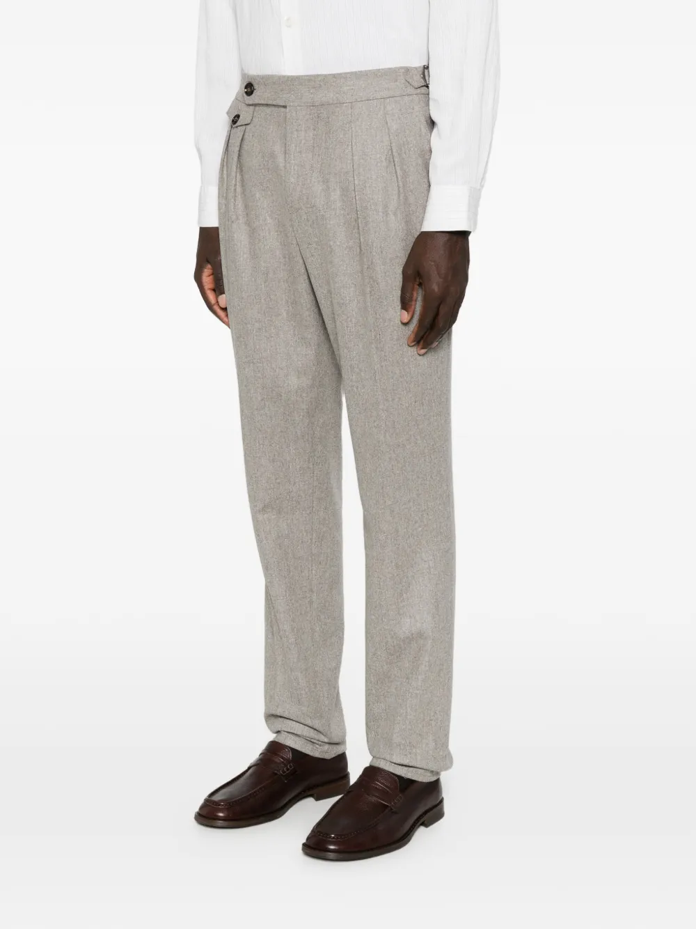 Brunello Cucinelli pleated straight-leg trousers Grijs