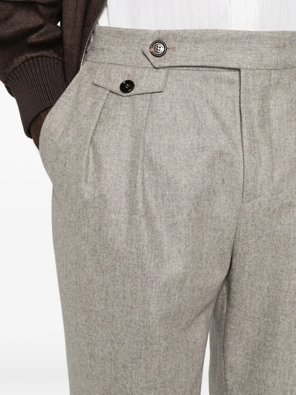 Brunello Cucinelli pleated straight-leg trousers Grijs