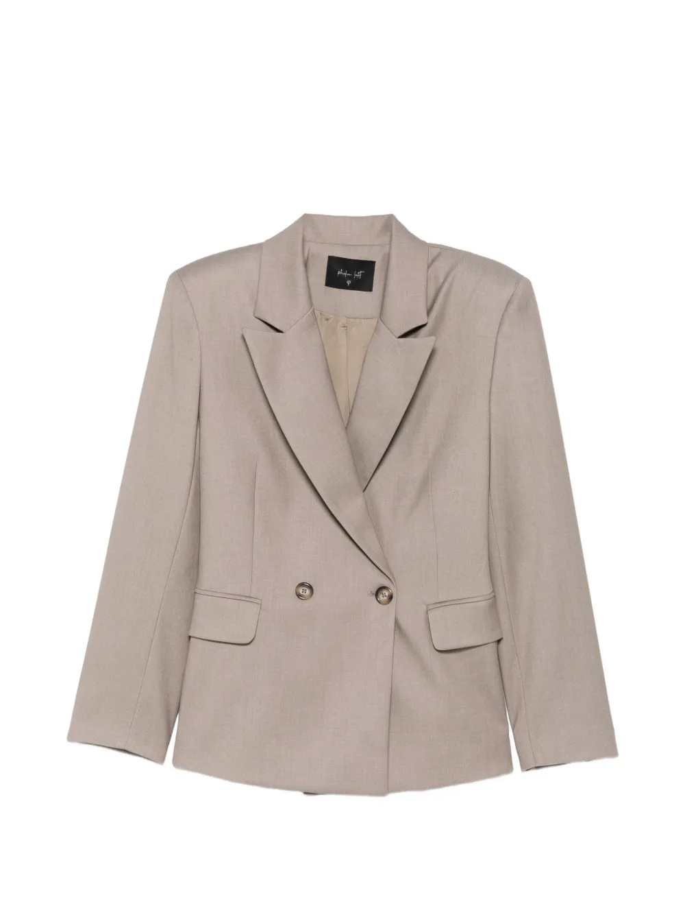 PHILIA LOFT double-breasted tie-back blazer