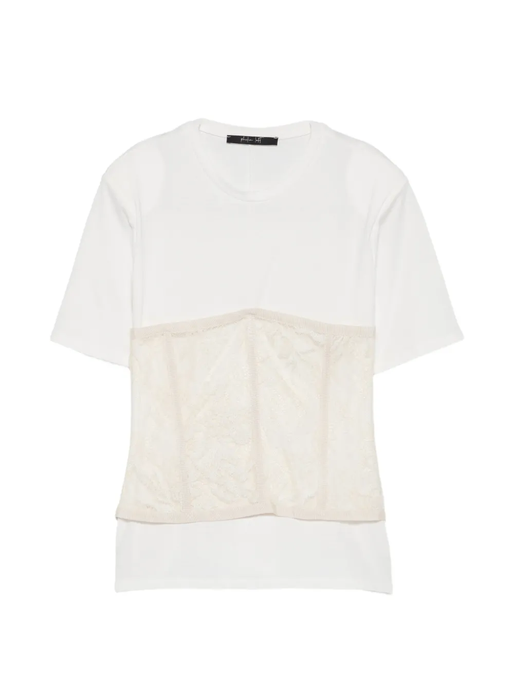 PHILIA LOFT lace-corset T-shirt