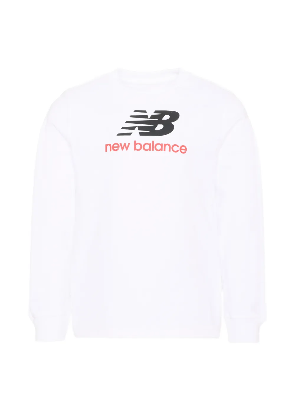 New Balance Kids T-shirt met lange mouwen en logo-print Wit