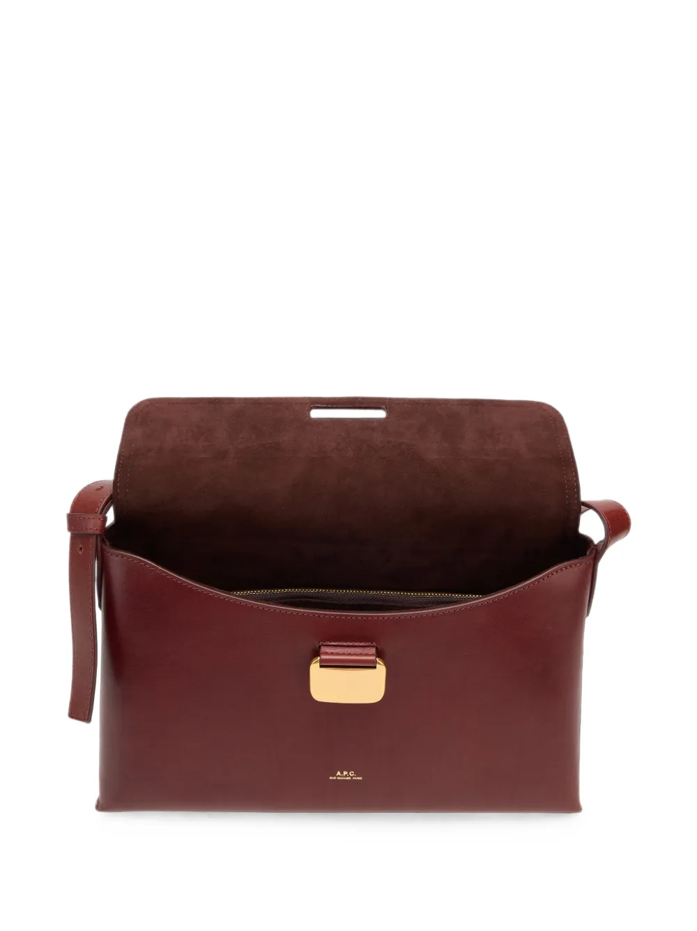 A.P.C. Medium Simone leren schoudertas Rood