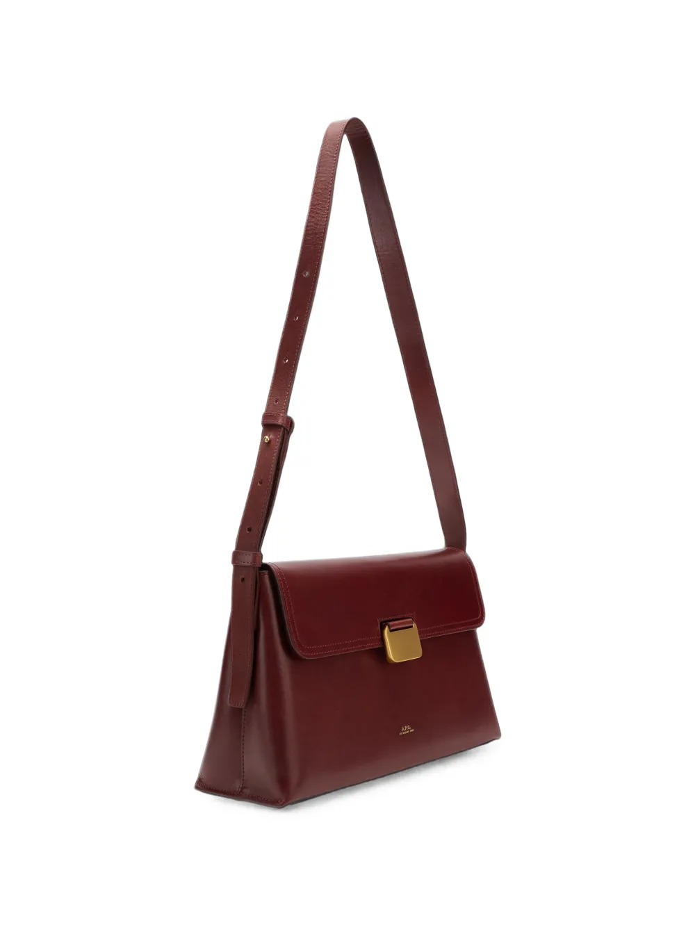A.P.C. Medium Simone leren schoudertas Rood
