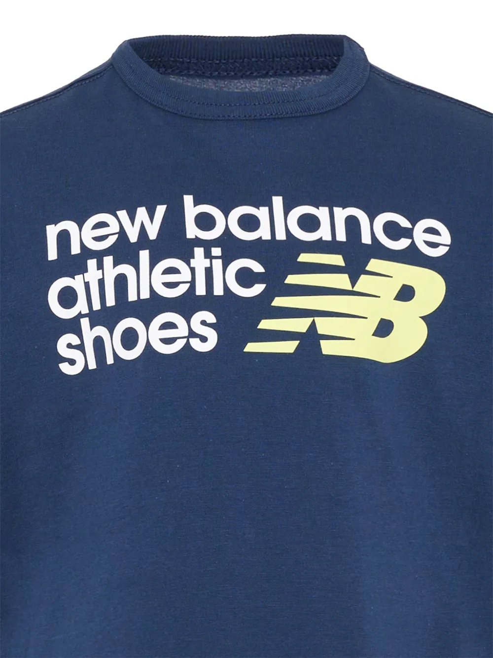 New Balance Kids Katoenen T-shirt met logoprint Blauw