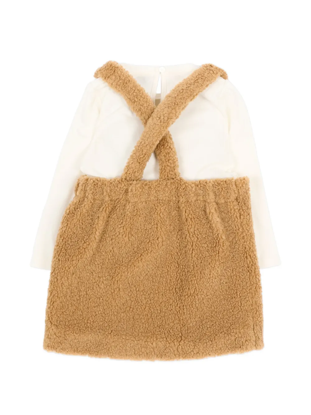Moschino Kids Teddy Bear jurkset van imitatielammy Bruin