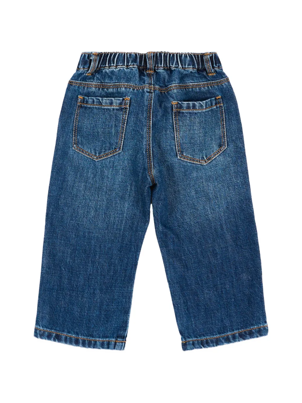 Moschino Kids Jeans met teddybeerpatch Blauw