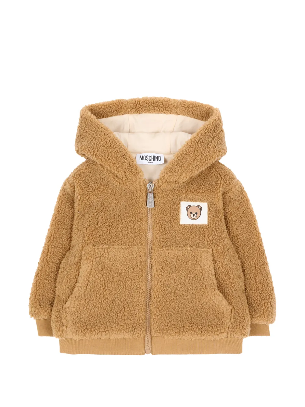 Moschino Kids Teddy Bear faux-fur jacket - Marrone