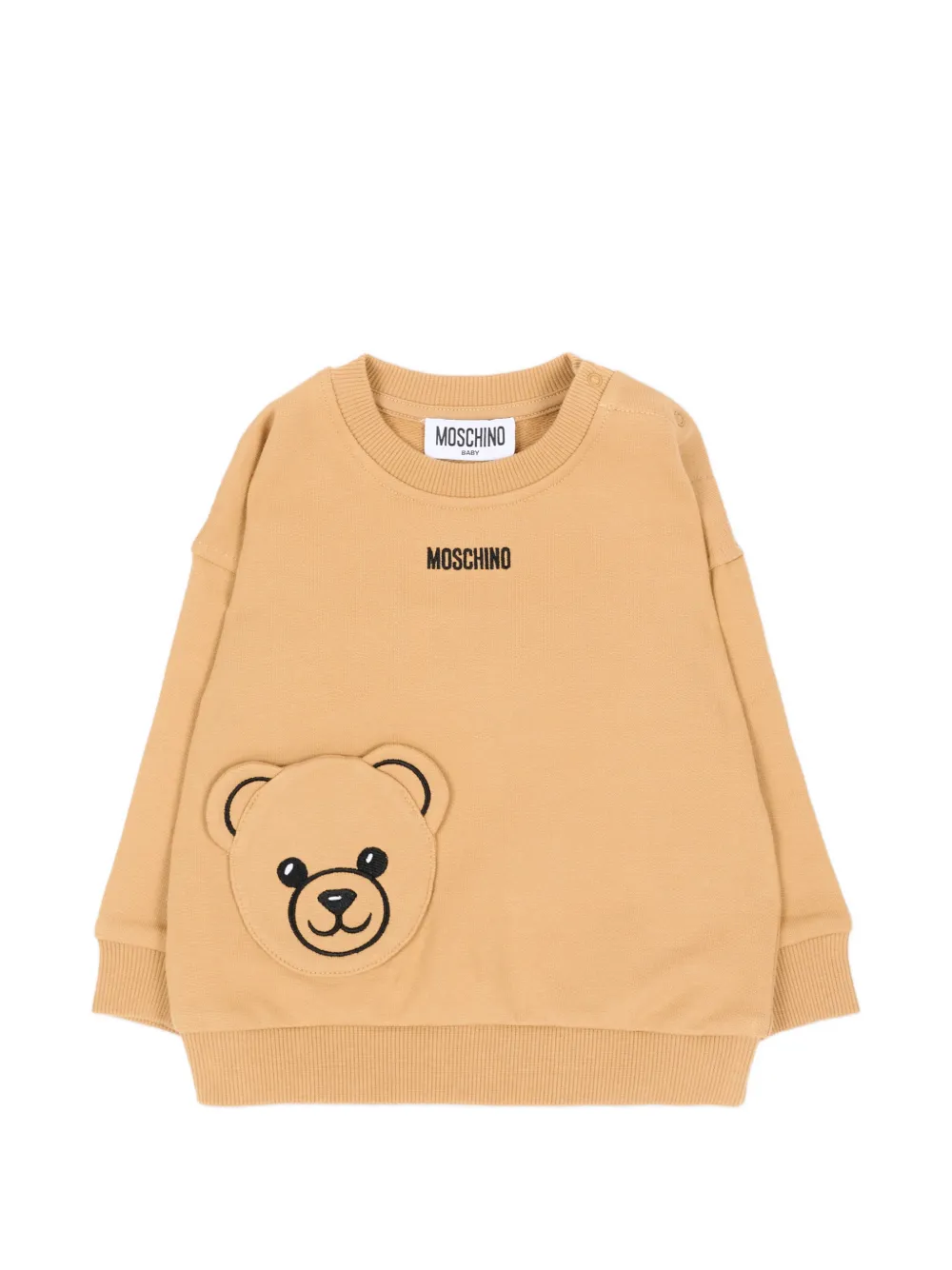 Moschino Kids Teddy Bear patch sweater - Toni neutri