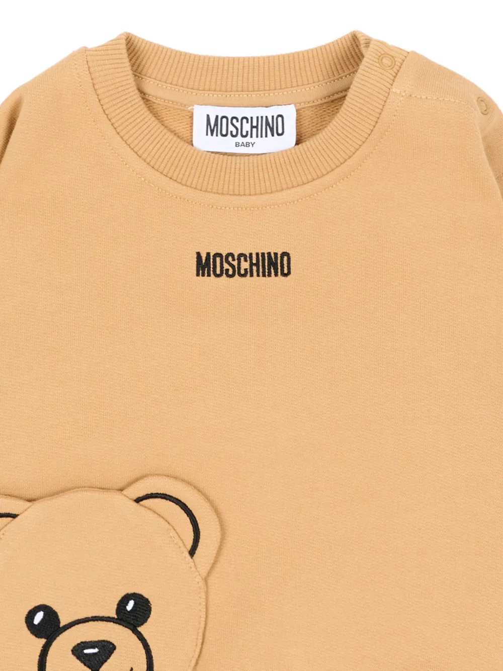 Moschino Kids Sweater met Teddy Bear-patch Beige