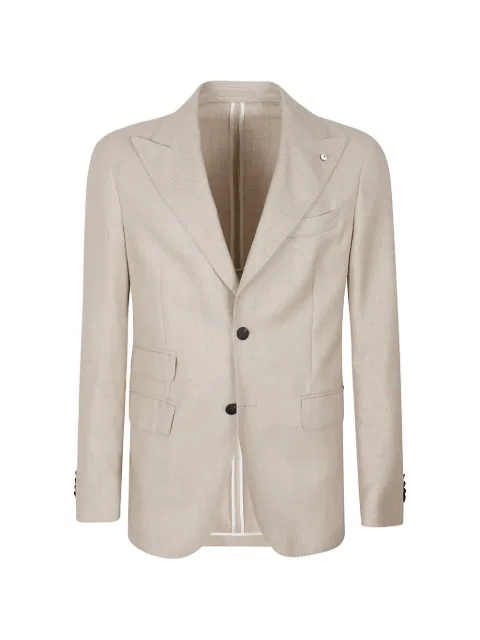 LBM peak-lapel single-breasted blazer