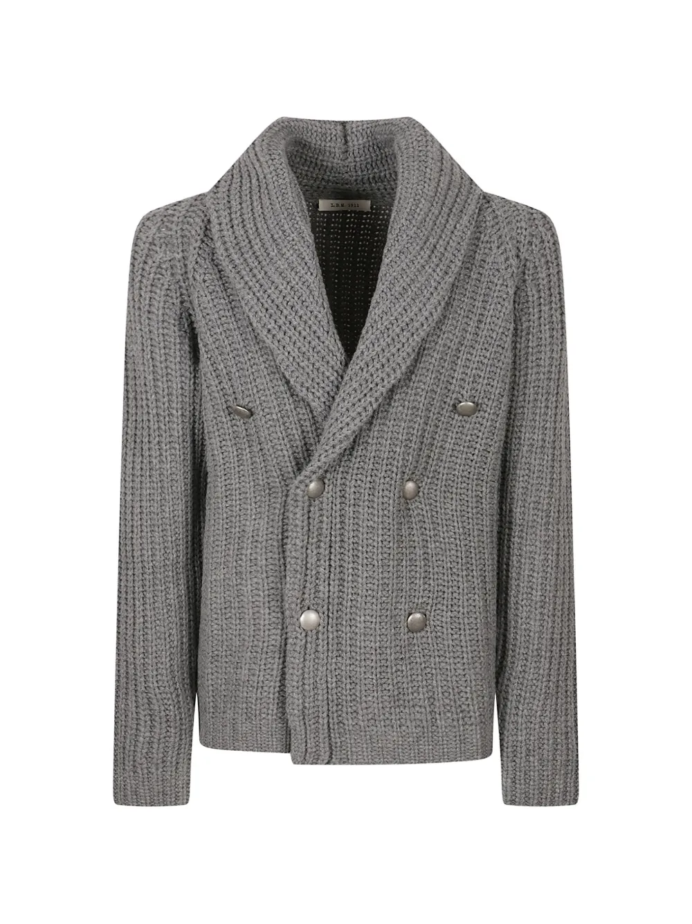 LBM double-breasted ribbed-knit sweater