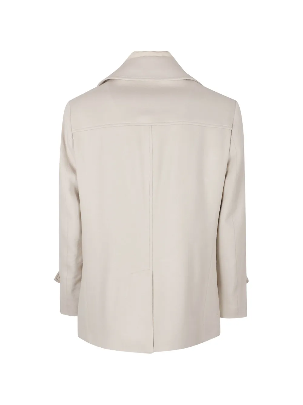 Barba Gelaagde mantel met dubbele rij knopen Beige