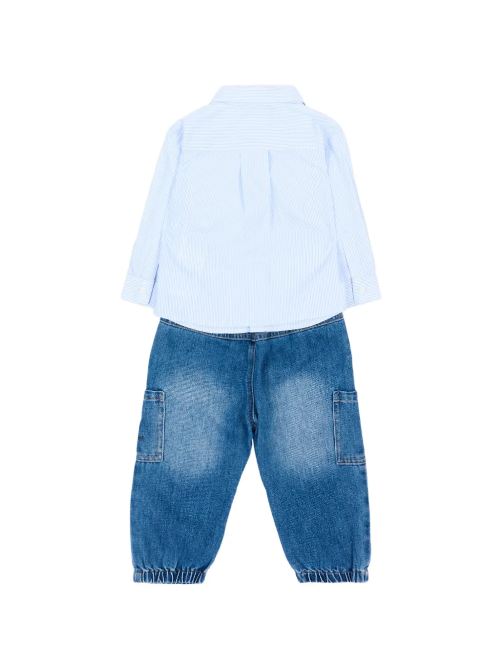 Moschino Kids Tweedelige set met teddybeerprint Blauw