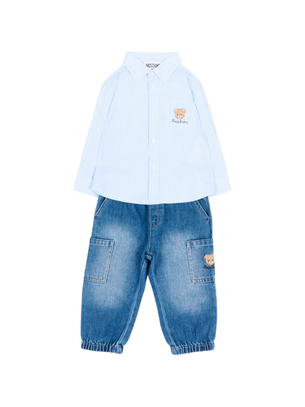 Moschino Kids Teddy Bear trouser set - Blu